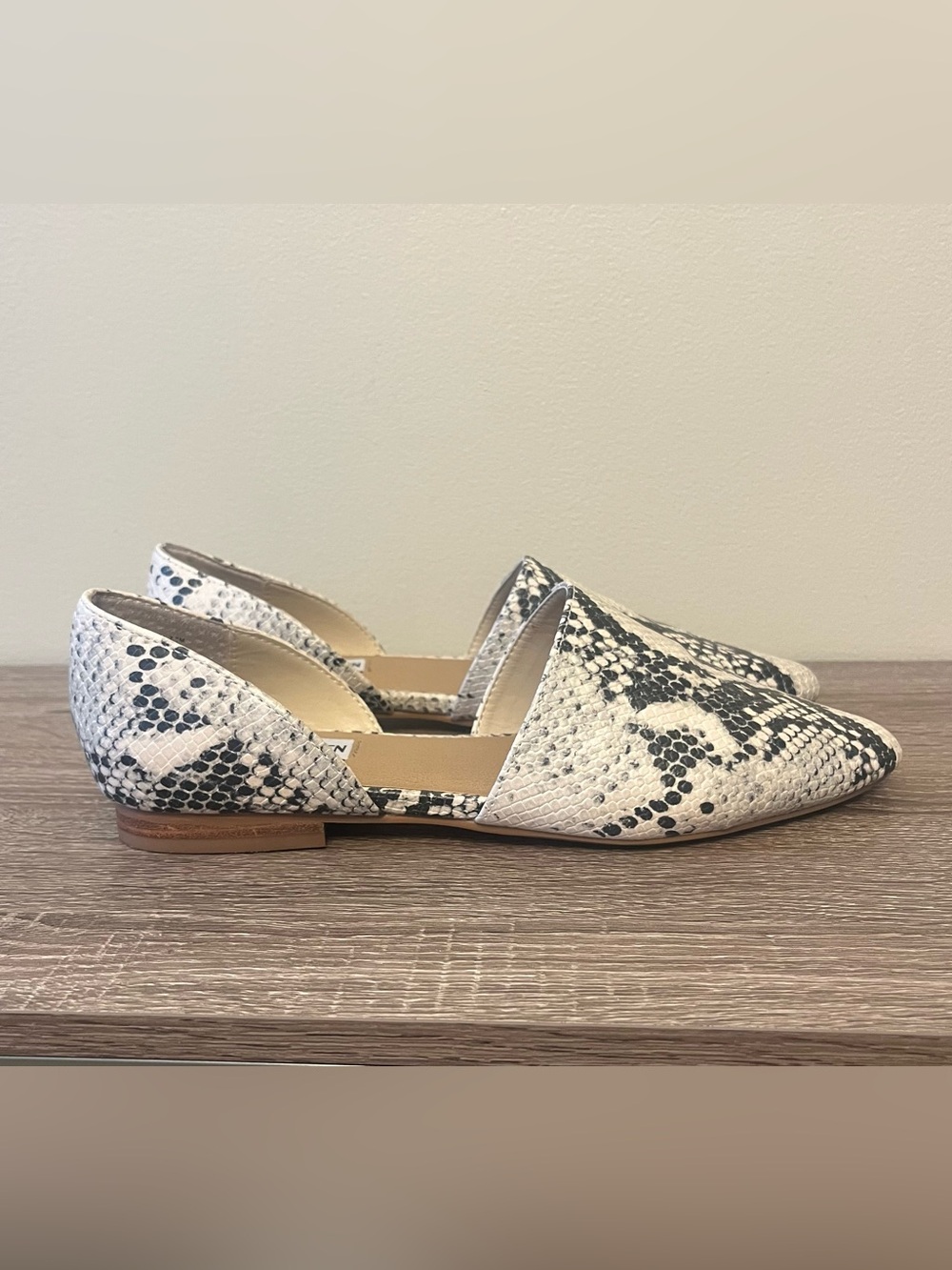 Steve Madden Talent d'Orsay Flats Snake Print Women's Size 7.5